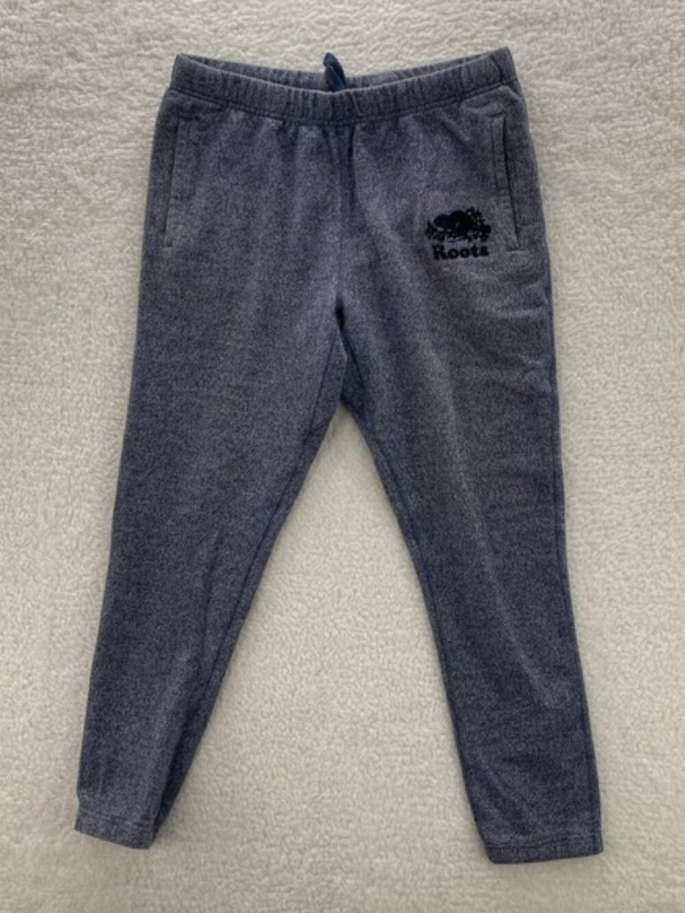 Roots Canada Sweatpants Mens L Blue Gray Athleisure Gym Comfort Sport Loungewear
